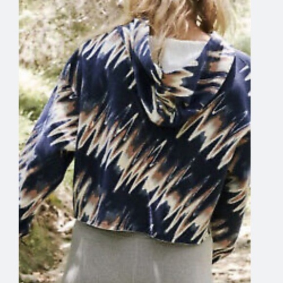 Free People Half Time Printed Hoodie Size S - Picture 3 of 6